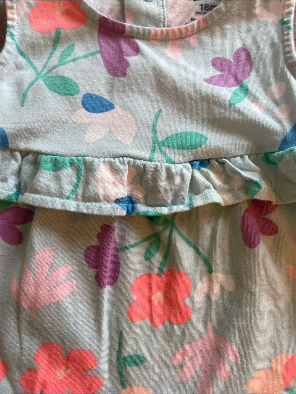 🪶Carter's Floral Ruffle Tank Top - Girls